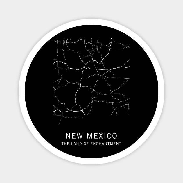 New Mexico State Road Map Magnet by ClarkStreetPress